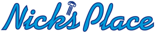 Nick's Place pizzeria, roast beef, seafood, New Hampshire and Massachusetts restaurant logo.