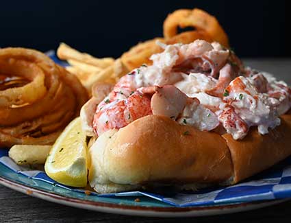 Lobster and seafood sandwich rolls made famous in New Hampshire and Massachusetts at Nick's Place restaurant.