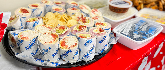 Assorted Wraps by Nick's Place, the best sandwich platters in New Hampshire