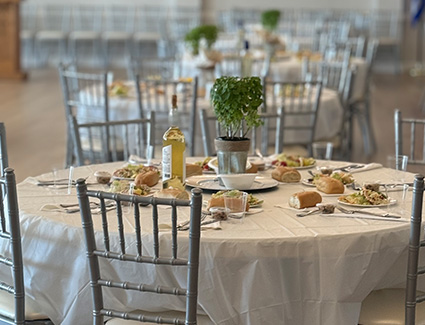 Memorial Service Catering Set-Up from Nick's Place in New Hampshire, providing the best memorial service catering on the Northshore